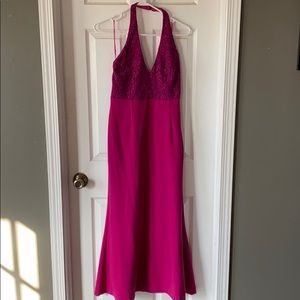 *Amazing color* Halter Style evening gown